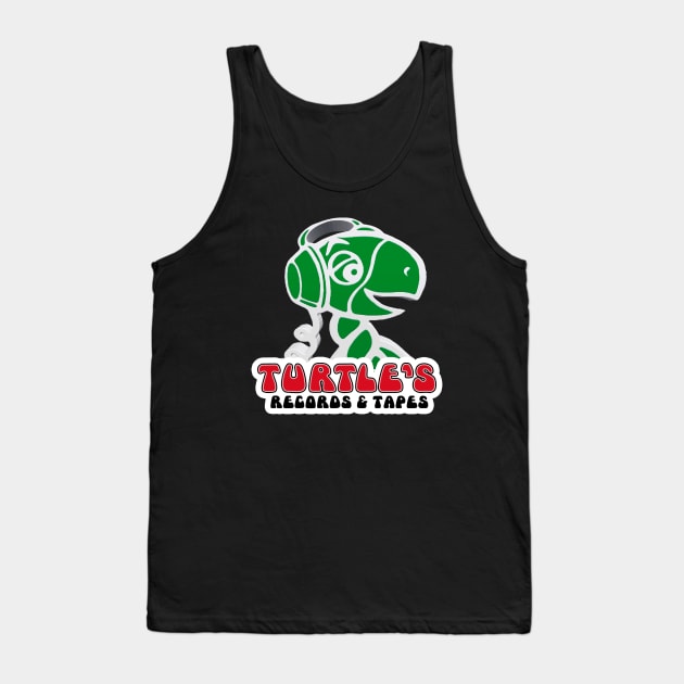 Turtles Records & Tapes - 3D Mascot Tank Top by RetroZest